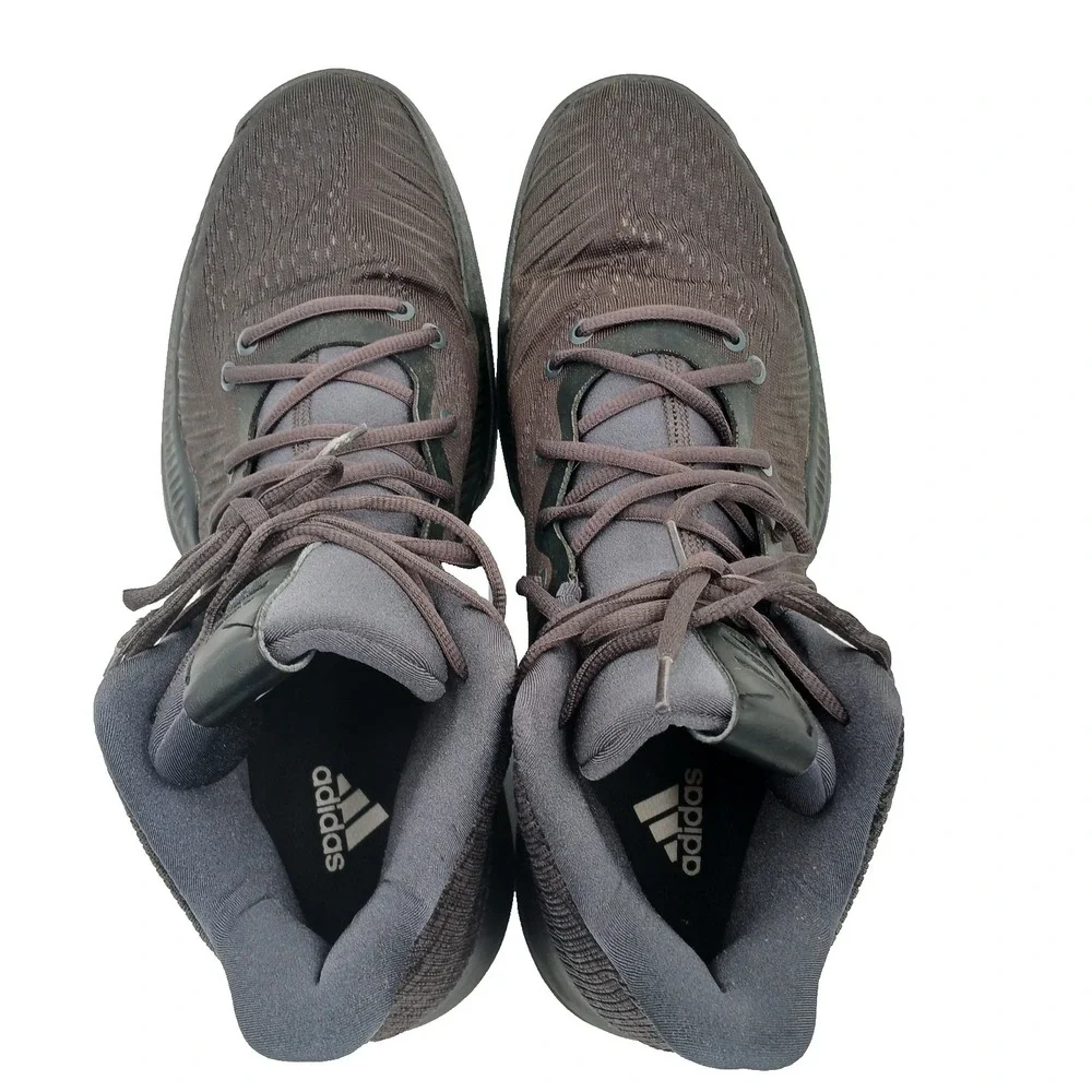 adidas Mad Bounce J Utility Black And Gray Basketball Mens Shoes DA9778 Size‎ 13
